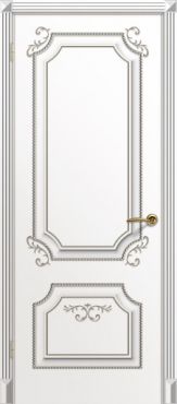 Елизавета Белая эмаль + патина серебро Без стекла