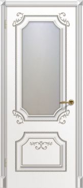 Елизавета Белая эмаль + патина серебро Матовое