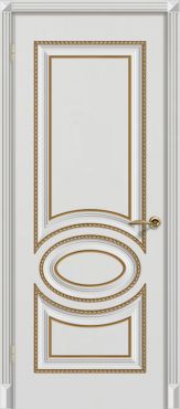 Гарда Белая эмаль + патина золото Без стекла